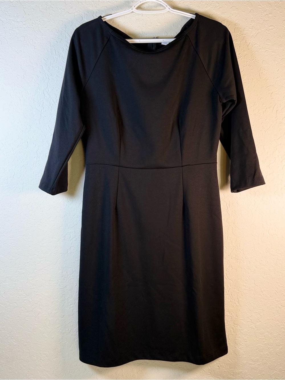 Old Navy Women’s Black 3/4 Sleeve Sheath Dress Size Medium